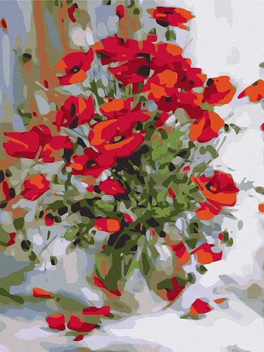 Картина по номерам на подрамнике Brushme Масляные маки