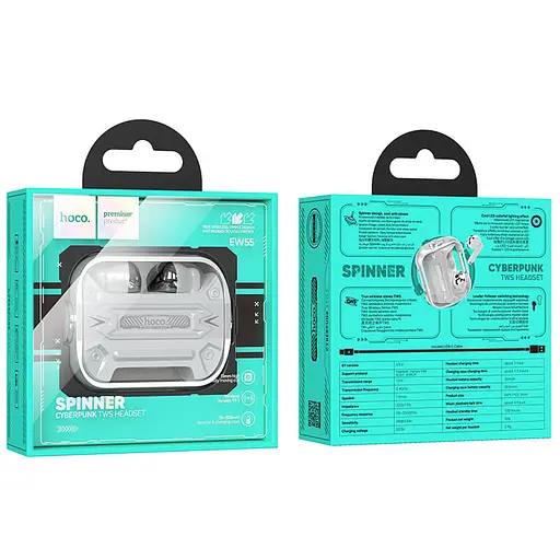 Бездротові навушники Hoco EW55 TWS gaming headset | BT5.3, 30/300mAh, 4h | silver - фото 6