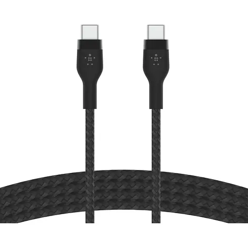 Belkin Кабель USB-С - USB-C плетеный, силиконовый, с ремешком на магните, 1м, черный
