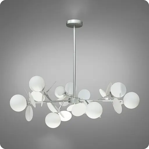 Люстра подвесная 517 Dlight на 9 ламп Хром-Белый (01669) - фото 1