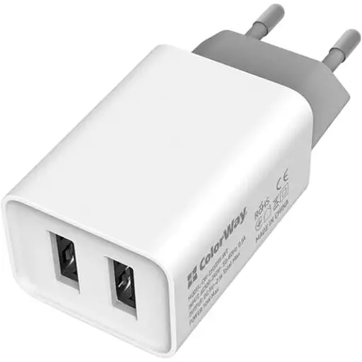 Зарядное устройство ColorWay AutoID (2USBx2.1A) White (CW-CHS015-WT) - фото 7
