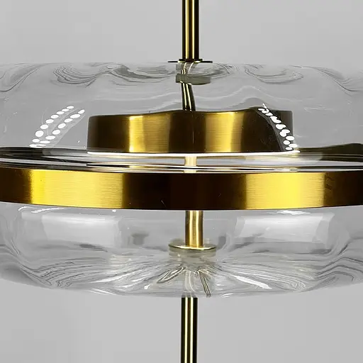 Подвесной светильник с прозрачным плафоном и латунным корпусом Ø 35х40 см Line F | Ст. BM4-350 AB+CL - фото 3