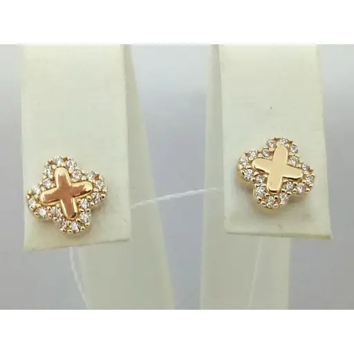 Золотые серьги-пуссеты Империя золота с фианитами. СП1167И - фото 4