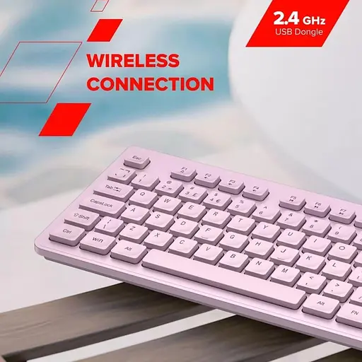 Клавиатура Canyon HKB-W01 UK/US AAA Wireless Pink (CNS-HKBW01P) - фото 6