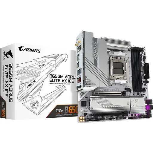 Материнська плата Gigabyte B650M Aorus Elite AX Ice [139992] - фото 5