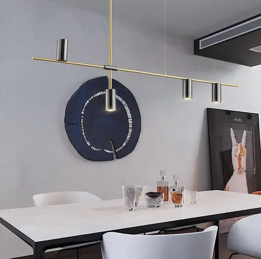 Мінімалістична модель світильника у видовженому корпусі на 4 плафони | Арт. Y 8857B-4 | Line F - фото 1