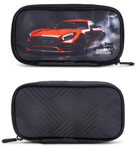 Пенал шкільний для хлопчика з машиною м'який School Standard (PSS-108)