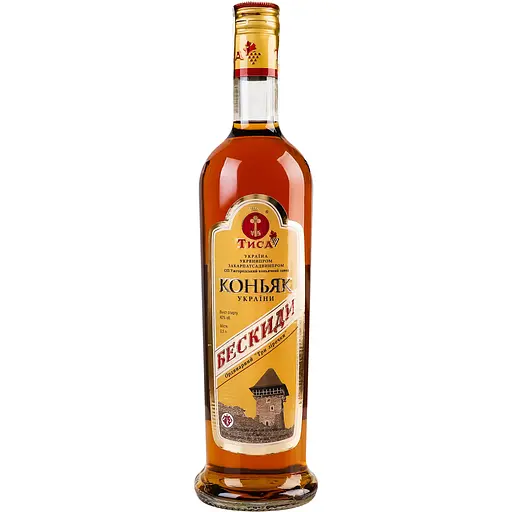 Коньяк Тиса Бескиді 3 роки витримки 40% 0.5 л