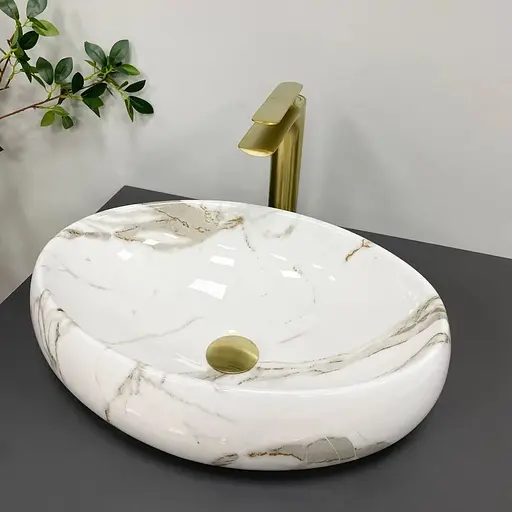 Умивальник VBI Veneto aiax glossy накладний VBI-012809, Мармур - фото 1