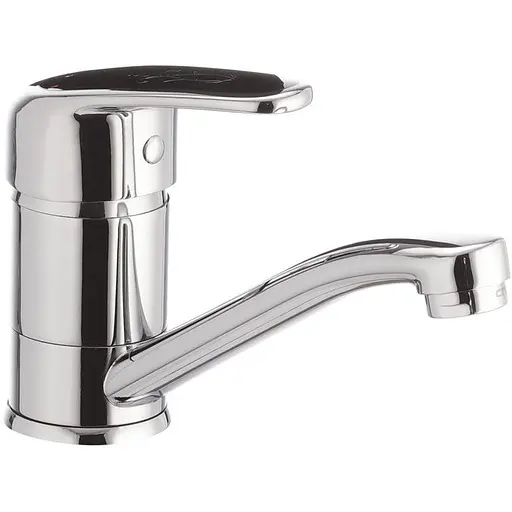 Змішувач для умивальника CRON MAGIC 555 чорна ручка (CR0131) - фото 1