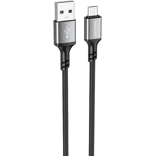 Кабель Borofone BX83 Micro Famous силиконовый зарядный кабель для передачи данных черный