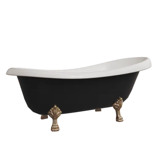 Ванна отдельностоящая матовая Amdcon Symphony 167x78 черная из литого камня бронзовые ножки SYMFONYA_167_br_BLACK_MAT Черный матовый - фото 8