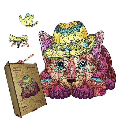 Пазл деревянный Сказочный Щенок, А5, Картонная коробка 35 элементов