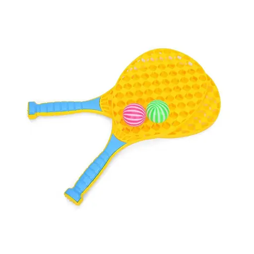 Набор детских ракеток, 2 шт. 36.5 см, пластиковый мячик, воланчик, в сетке (в ассортименте)