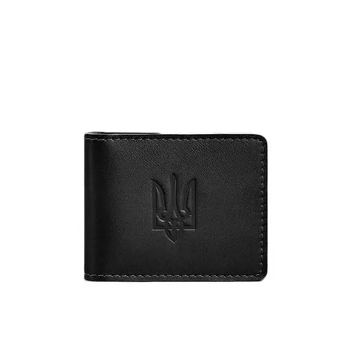 Кожаная обложка для удостоверения с гербом черная - фото 9