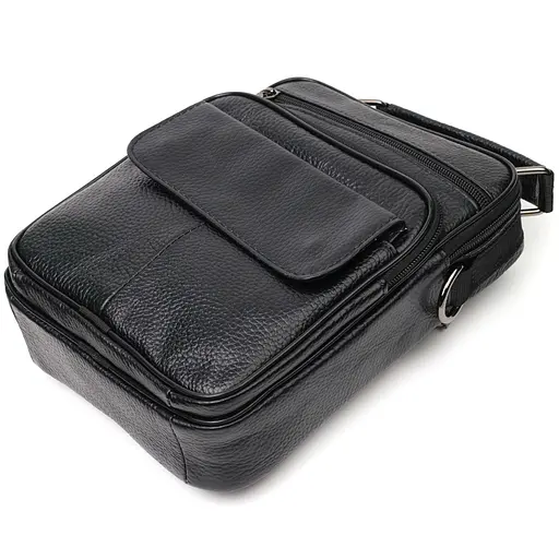 Шкіряна чоловіча сумка Vintage 19,5х24х4,5 см sum0023580 - фото 3