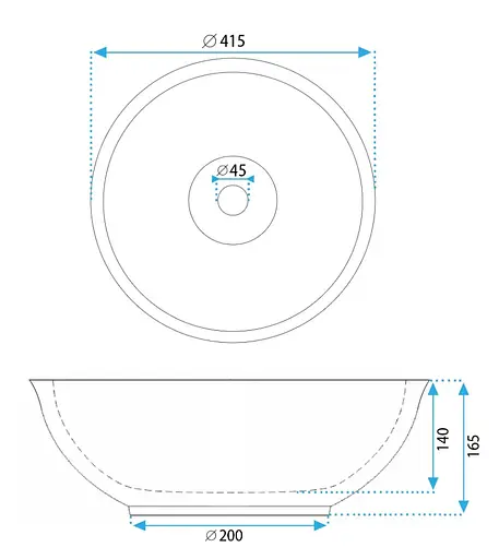 Умивальник Rea Bella накладний REA-U7503, Цветной - фото 5