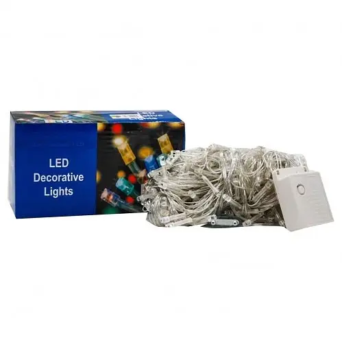 Гирлянда Brille 1366 RGB №NC127-400-MIX 8 функций 320-400LED 21 м 220v прозрачный