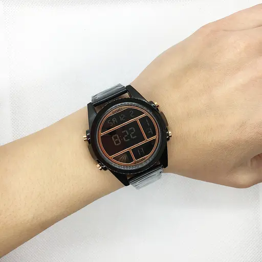 Наручний чоловічий годинник Skmei 1448 Indigo Чорний Рожеве золото - фото 9