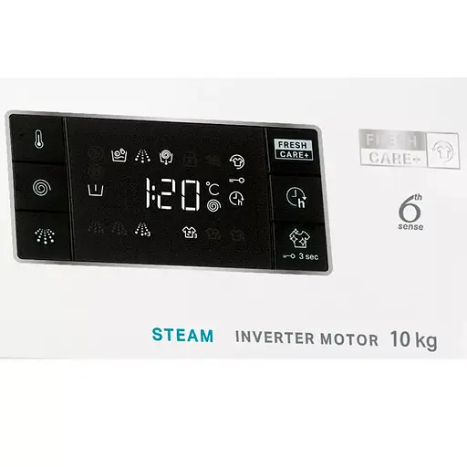 Стиральная машина Whirlpool фронтальная 10 кг 1400 A+++ 60 см дисплей пара инвертор люк черный белый - фото 4