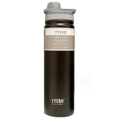 Термобутылка Tyeso 530 мл из нержавеющей стали для кофе воды black