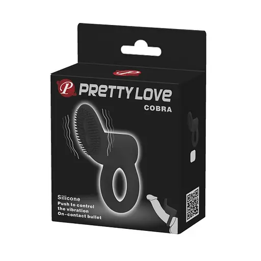 Эрекционное кольцо с вибрацией Pretty Love Cobra 7.6 см черный - фото 7