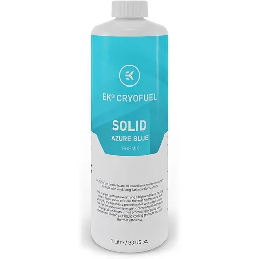 Охлаждающая жидкость EKWB EK-CryoFuel Solid Azure Blue (Premix 1000mL) (3831109880357) - фото 1