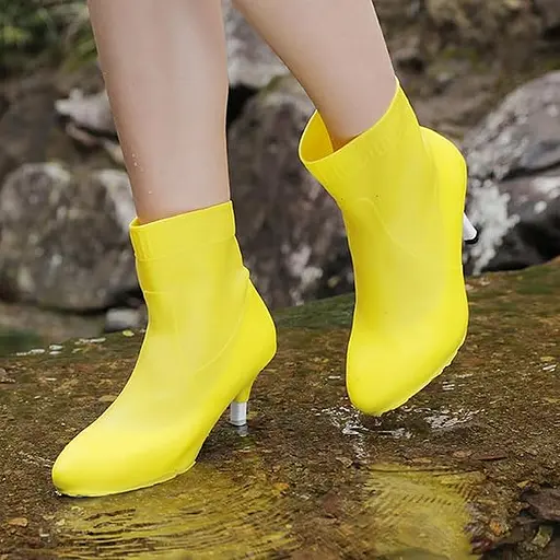 Бахилы на обувь резиновые под каблук 907 Yellow (17559) - фото 2