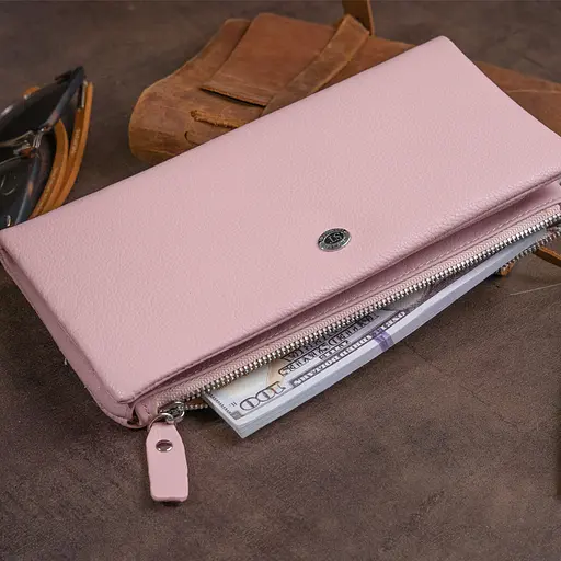 Женский кожаный кошелек-клатч ST Leather 20.8х10х2 см acs0015265 - фото 8