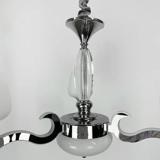 Люстра со светодиодным серебряным корпусом и 3 белыми плафонами Line.F 86517/3CH - фото 5