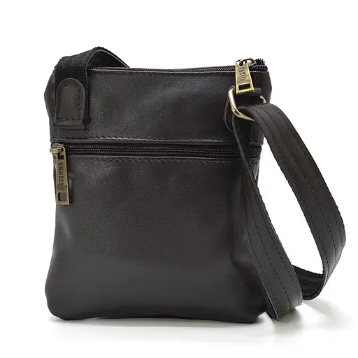 Кожаная мужская сумка через плечо TARWA 19х17х5 см sum0025704 - фото 5