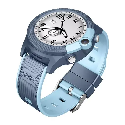 Смарт-часы детские LEMFO D36 4G с камерой WI-FI GPS SIM-карта геозабором силиконовый ремешок Blue (16737) - фото 4