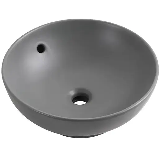 Умивальник накладний Mixxus Premium Topper-0201 410x410x165 мм з переливом MP6649, Графит - фото 1