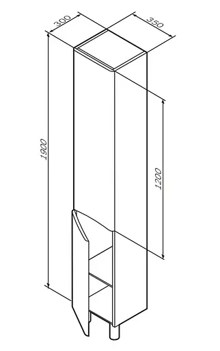 Пенал напольный AM.PM Like 36 см левосторонний с корзиной M80CSL0361WG38 - фото 8