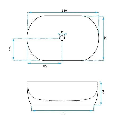 Умивальник Rea Amelia mini white накладний REA-U3322, Білий - фото 5