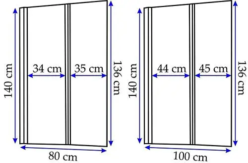 Шторка для ванни Rea Agat-2 80 см складана REA-W0700, Універсальна - фото 5