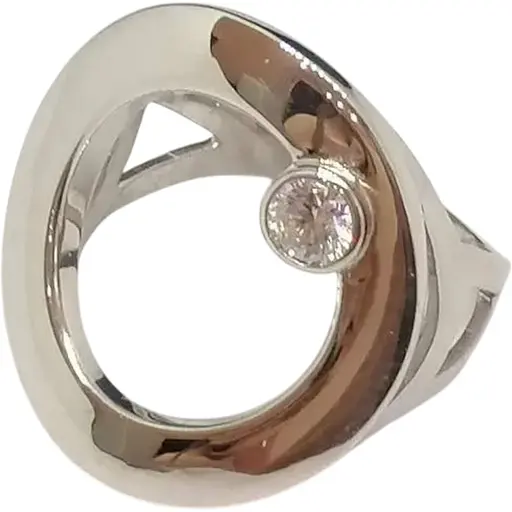 Серебряное кольцо Ирий с фианитом. Артикул 3907 17 19