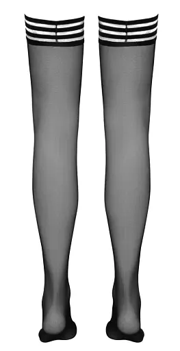 Чулки Cottelli Collection Legwear Hold-Up 1 черный - фото 6