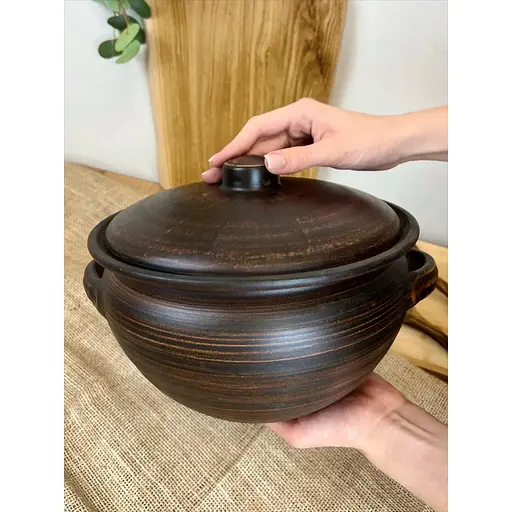 Шашлычница 3.5 литра керамическая (глиняная) Гладкая