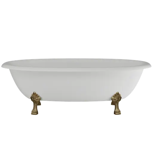 Ванна отдельностоящая глянцевая Amdcon Olmpa 180x90 белая из литого камня золотые ножки OLMPA_180_nzhk-g_HL Белый - фото 8