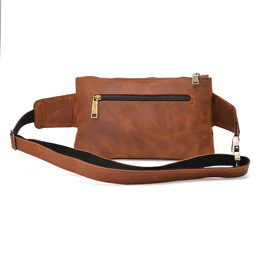 Кожаная мужская сумка на пояс TARWA 26х16х3 см sum0026004 - фото 4