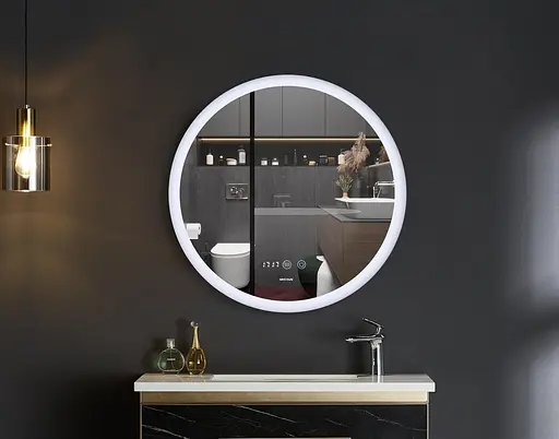 Дзеркало Mixxus Plain MC10-80 (LED Touch, годинник, антизапотівання, димер, регулювання яскравості) MI6932 - фото 7