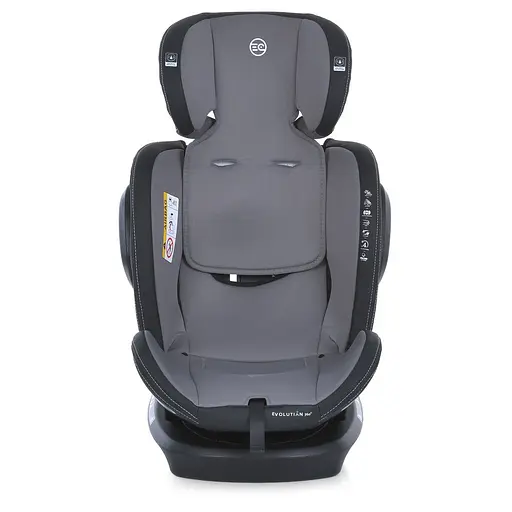 Автокрісло дитяче 0-36 кг ME 1045 EVOLUTION 2 360° ISOFIX/Top Tether з поворотом, Чорно-сіре - фото 3