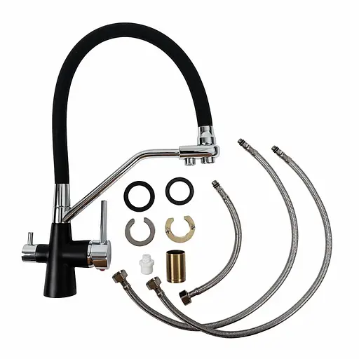 Смеситель для кухни под осмос Platinum LN077 черный - фото 2