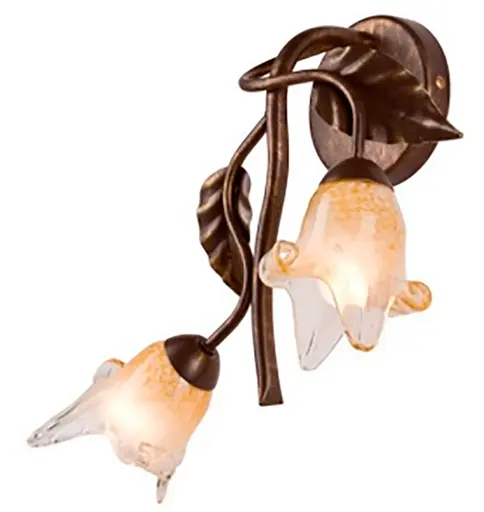 Светильник настенный Ania КМ-2.37/braz, 2x40w, E14, коричневый.