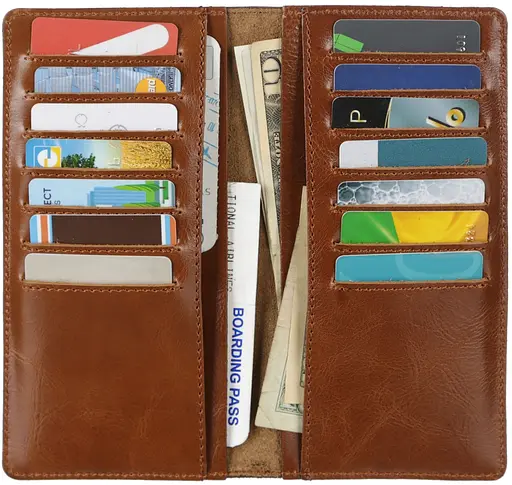 Мужской кожаный кошелек Shvigel 8.5х17.5 см acs0015244 - фото 2