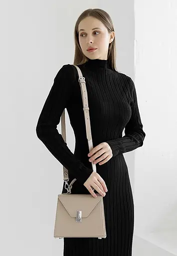 Жіноча шкіряна сумка Futsy Світло-бежева - фото 10