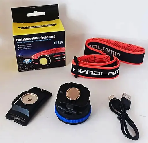 Акумуляторний налобний ліхтар на голову X-Balog NF-856 з червоним світлом для нічної рибалки - фото 10