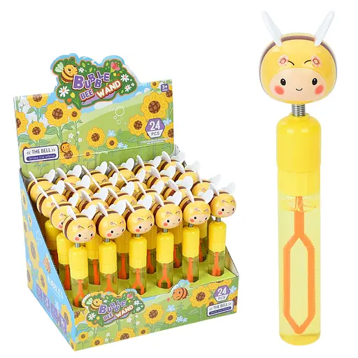 Мильні бульбашки меч, 19 см, кришка-бджілка