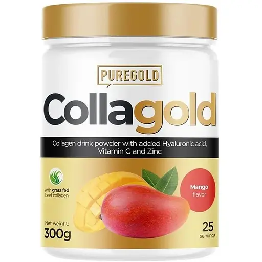 Препарат для суставов и связок Pure Gold Protein CollaGold, 300 грамм - Манго